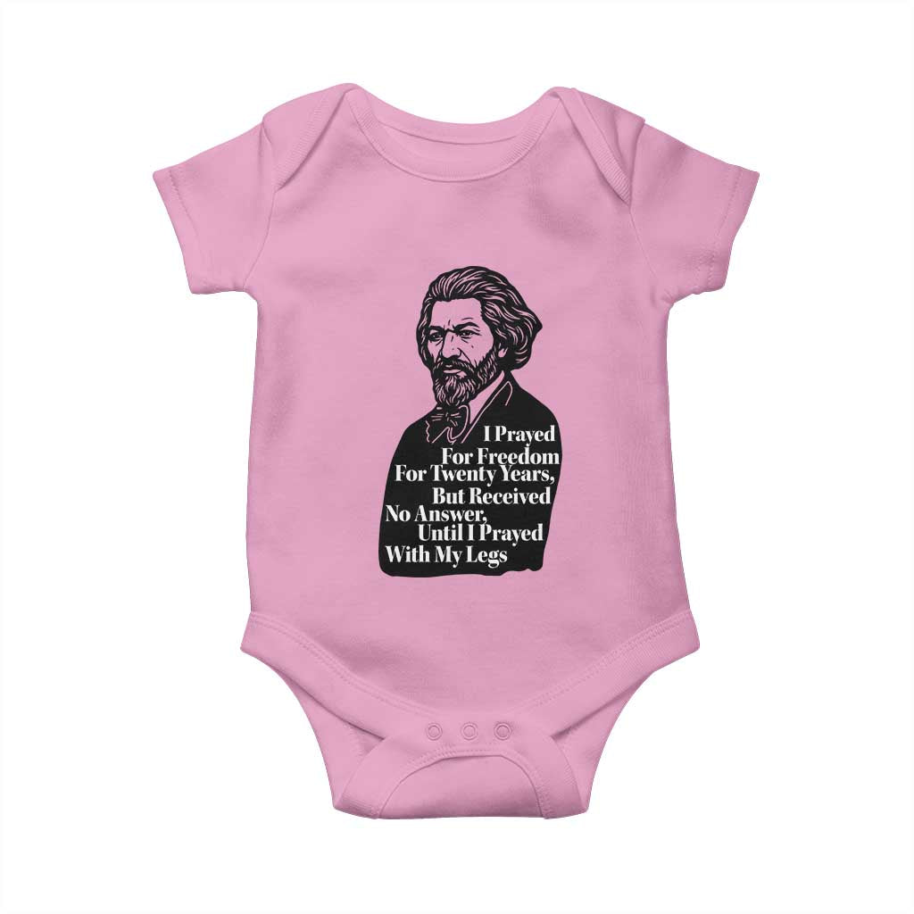 Frederick Douglass Inspirational Quote Baby Onesie Black History Month TS14 Light Pink Print Your Wear