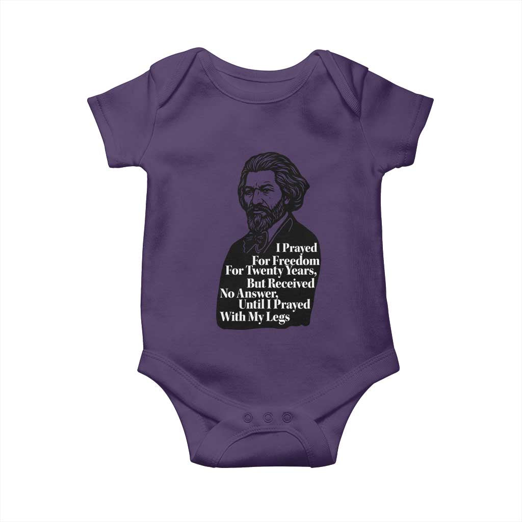 Frederick Douglass Inspirational Quote Baby Onesie Black History Month TS14 Purple Print Your Wear