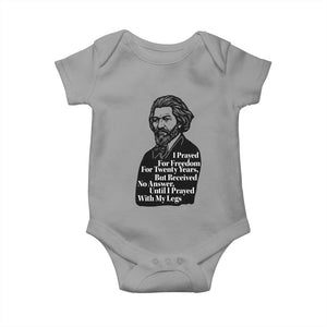 Frederick Douglass Inspirational Quote Baby Onesie Black History Month TS14 Sport Gray Print Your Wear