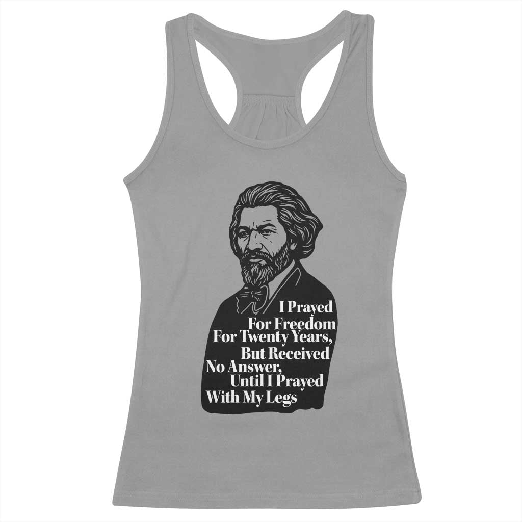 Frederick Douglass Inspirational Quote Racerback Tank Top Black History Month TS14 Sport Gray Print Your Wear