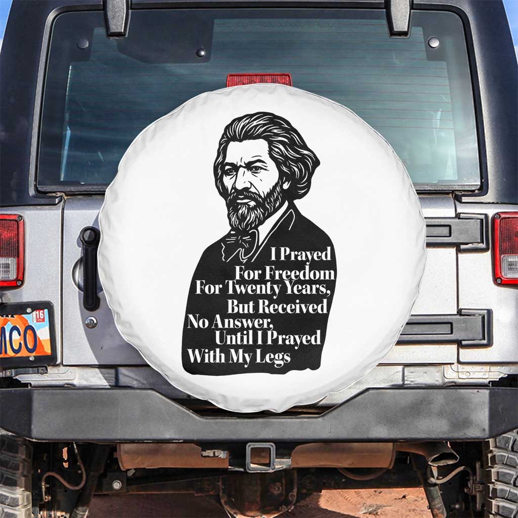 Frederick Douglass Inspirational Quote Spare Tire Cover Black History Month TS14 No hole White Print Your Wear