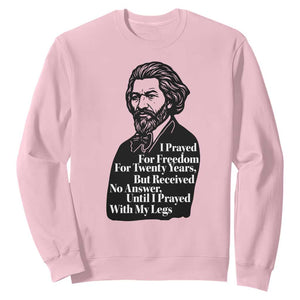 Frederick Douglass Inspirational Quote Sweatshirt Black History Month TS14 Light Pink Print Your Wear