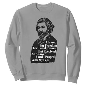 Frederick Douglass Inspirational Quote Sweatshirt Black History Month TS14 Sport Gray Print Your Wear