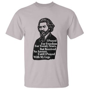 Frederick Douglass Inspirational Quote T Shirt Black History Month TS14 Ice Gray Print Your Wear
