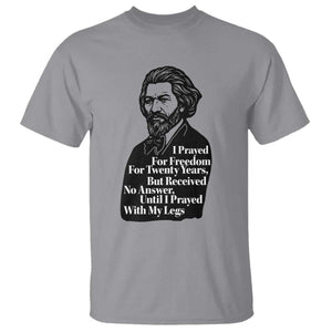 Frederick Douglass Inspirational Quote T Shirt Black History Month TS14 Sport Gray Print Your Wear