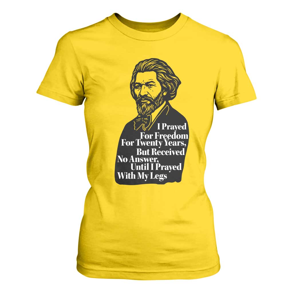 Frederick Douglass Inspirational Quote T Shirt For Women Black History Month TS14 Daisy Print Your Wear
