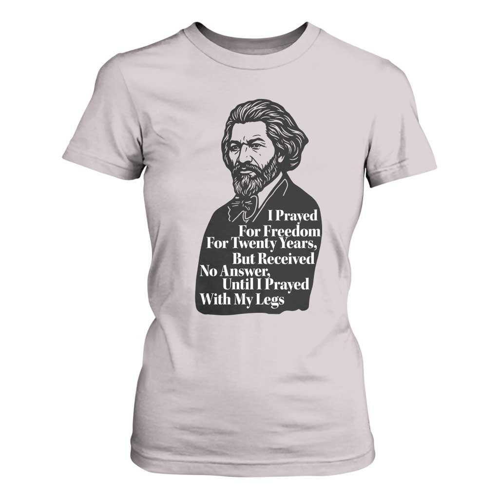 Frederick Douglass Inspirational Quote T Shirt For Women Black History Month TS14 Ice Gray Print Your Wear