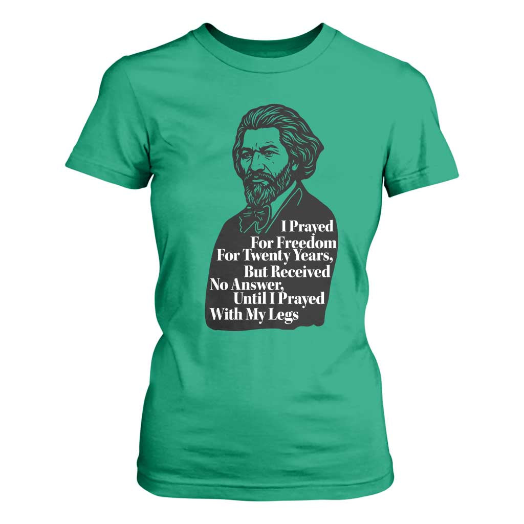 Frederick Douglass Inspirational Quote T Shirt For Women Black History Month TS14 Irish Green Print Your Wear