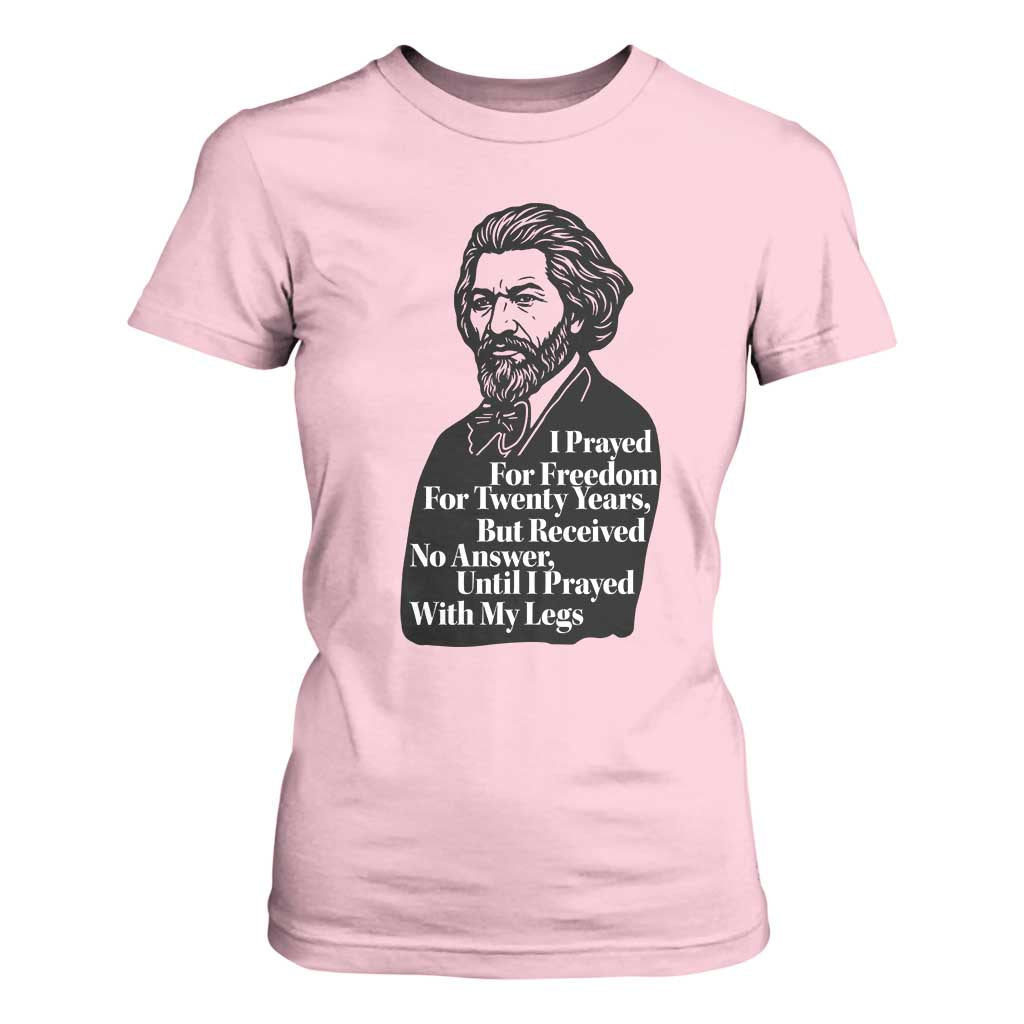 Frederick Douglass Inspirational Quote T Shirt For Women Black History Month TS14 Light Pink Print Your Wear