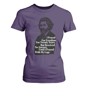 Frederick Douglass Inspirational Quote T Shirt For Women Black History Month TS14 Purple Print Your Wear