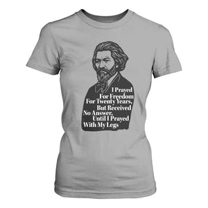 Frederick Douglass Inspirational Quote T Shirt For Women Black History Month TS14 Sport Gray Print Your Wear