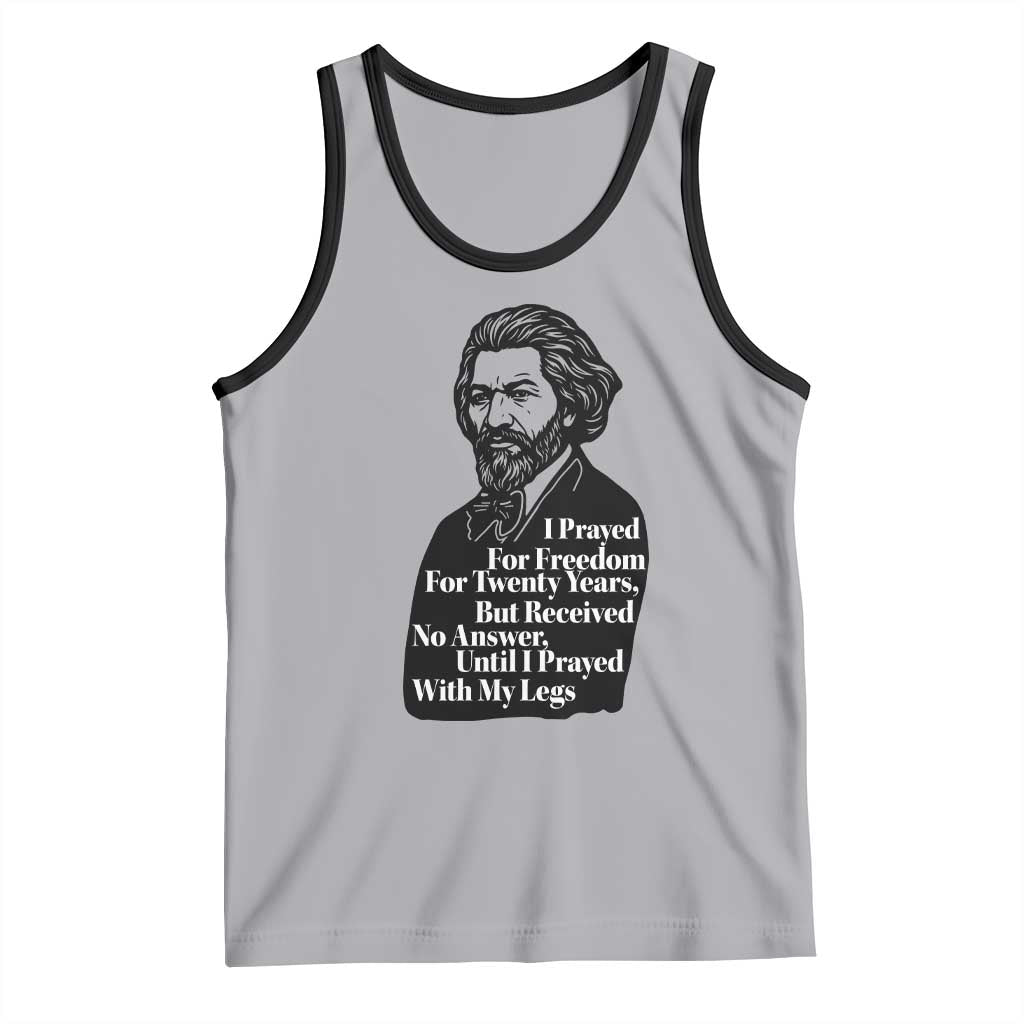 Frederick Douglass Inspirational Quote Tank Top Black History Month TS14 Athletic Heather Black Print Your Wear
