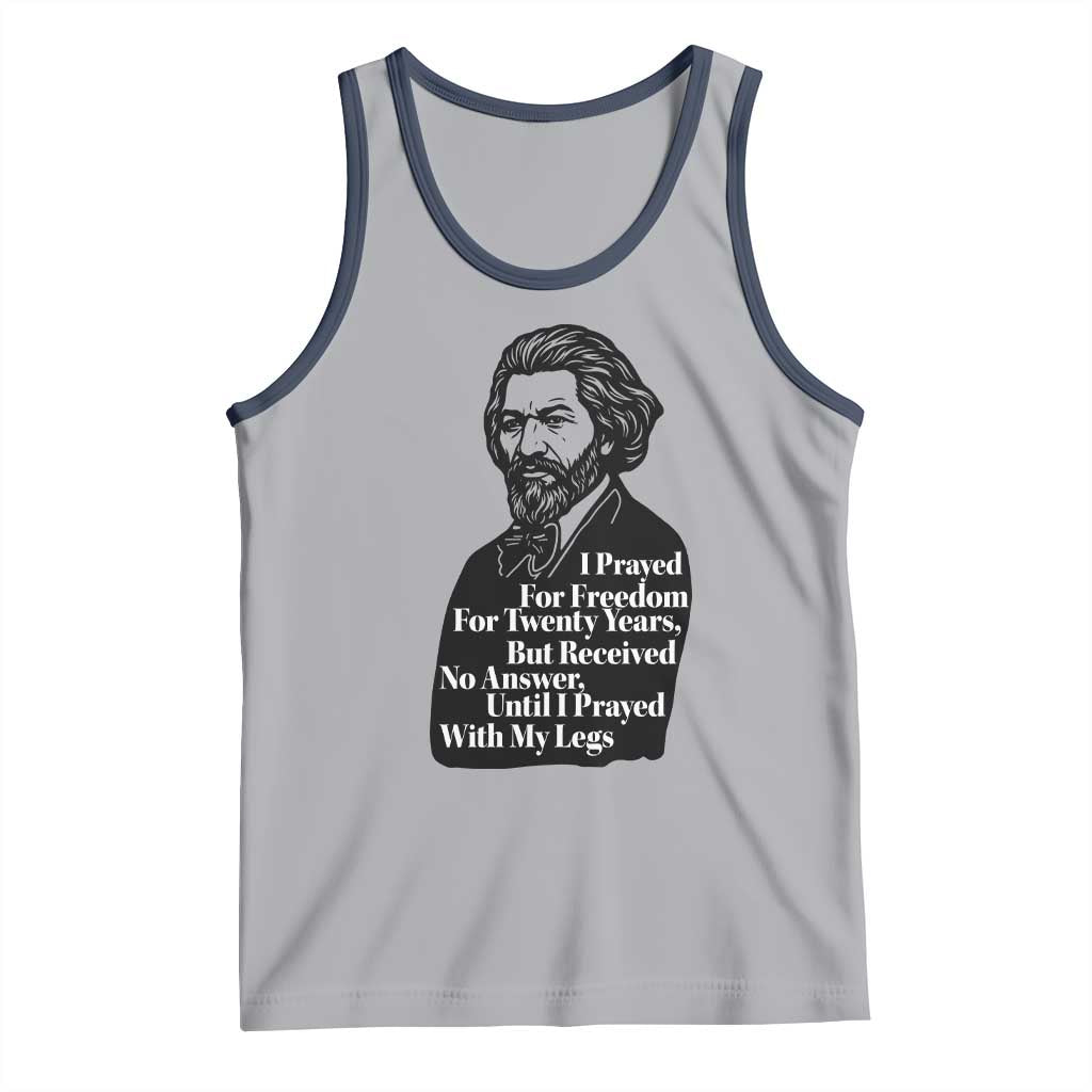 Frederick Douglass Inspirational Quote Tank Top Black History Month TS14 Athletic Heather Navy Print Your Wear