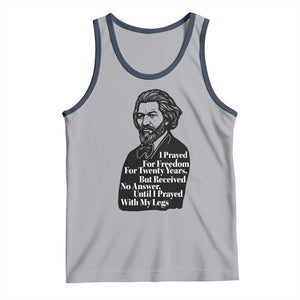 Frederick Douglass Inspirational Quote Tank Top Black History Month TS14 Athletic Heather Navy Print Your Wear