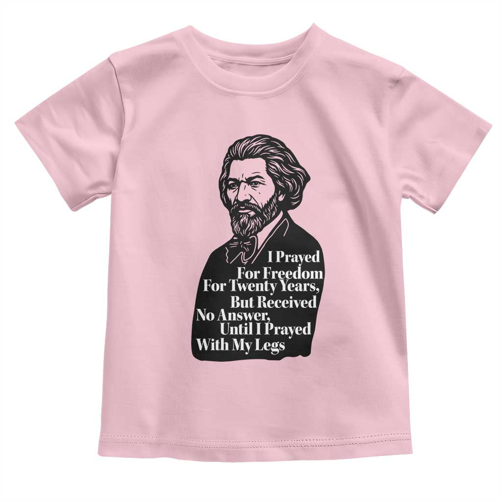 Frederick Douglass Inspirational Quote Toddler T Shirt Black History Month TS14 Light Pink Print Your Wear