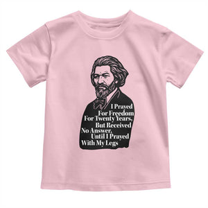Frederick Douglass Inspirational Quote Toddler T Shirt Black History Month TS14 Light Pink Print Your Wear