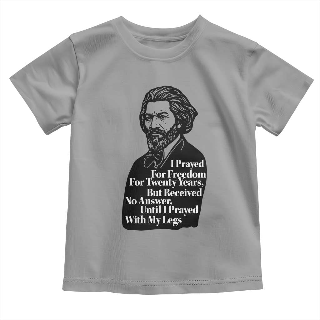 Frederick Douglass Inspirational Quote Toddler T Shirt Black History Month TS14 Sport Gray Print Your Wear
