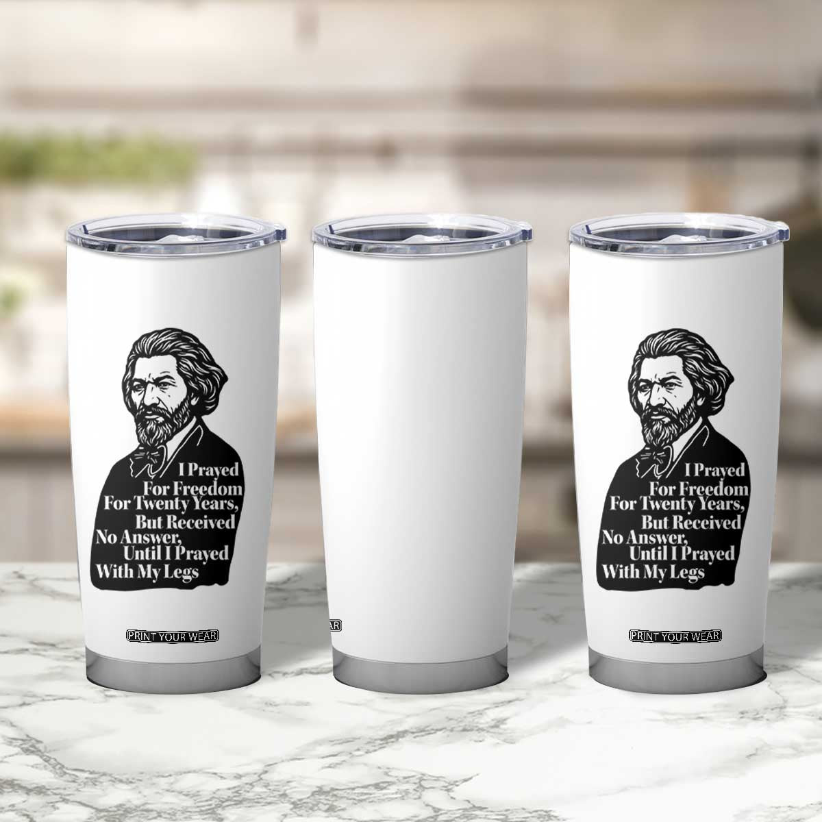 Frederick Douglass Inspirational Quote Tumbler Cup Black History Month TS14 Print Your Wear