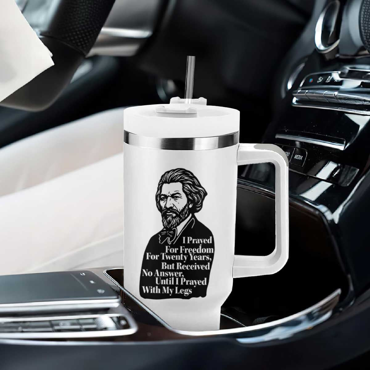 Frederick Douglass Inspirational Quote Tumbler With Handle Black History Month TS14 Print Your Wear