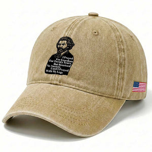 Frederick Douglass Inspirational Quote Washed Cotton Baseball Cap Black History Month TS14 Print Your Wear
