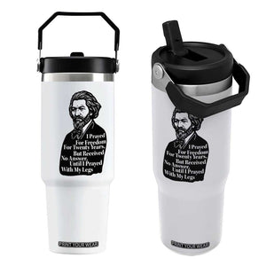 Frederick Douglass Inspirational Quote Flip Straw Tumbler Black History Month TS14 One Size: 30 oz White Print Your Wear
