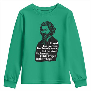Frederick Douglass Inspirational Quote Youth Sweatshirt Black History Month TS14 Irish Green Print Your Wear