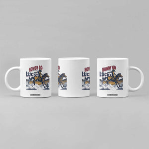 Howdy Go Lucky Coffee Mug Funny Cowboy St Patrick's Day TS14 Print Your Wear
