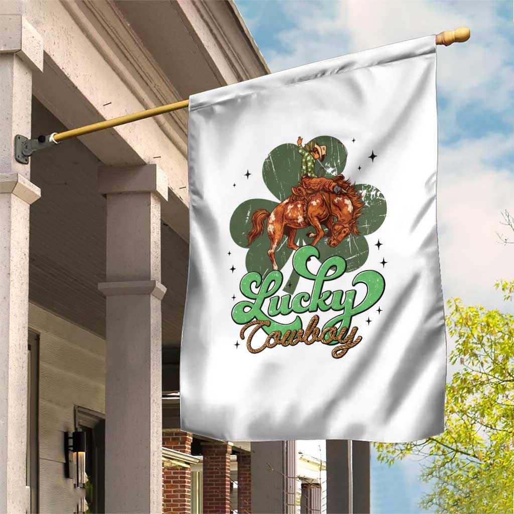 Lucky Cowboy Western Garden Flag Funny St Patrick's Day TS14 Print Your Wear