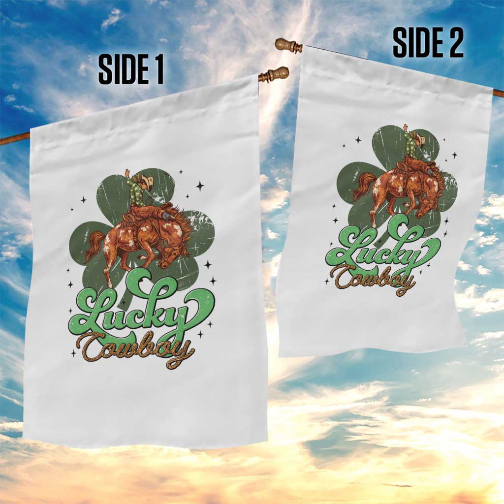 Lucky Cowboy Western Garden Flag Funny St Patrick's Day TS14 Print Your Wear