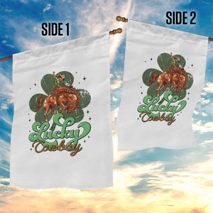 Lucky Cowboy Western Garden Flag Funny St Patrick's Day TS14 Print Your Wear