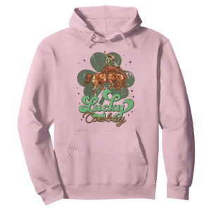 Lucky Cowboy Western Hoodie Funny St Patrick's Day TS14 Light Pink Print Your Wear