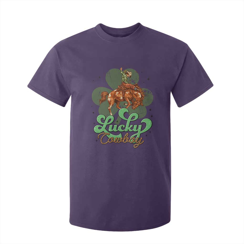 Lucky Cowboy Western T Shirt For Kid Funny St Patrick's Day TS14 Purple Print Your Wear