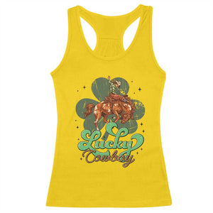 Lucky Cowboy Western Racerback Tank Top Funny St Patrick's Day TS14 Daisy Print Your Wear