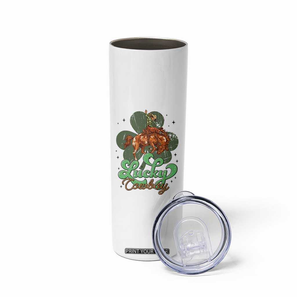 Lucky Cowboy Western Skinny Tumbler Funny St Patrick's Day TS14 Print Your Wear