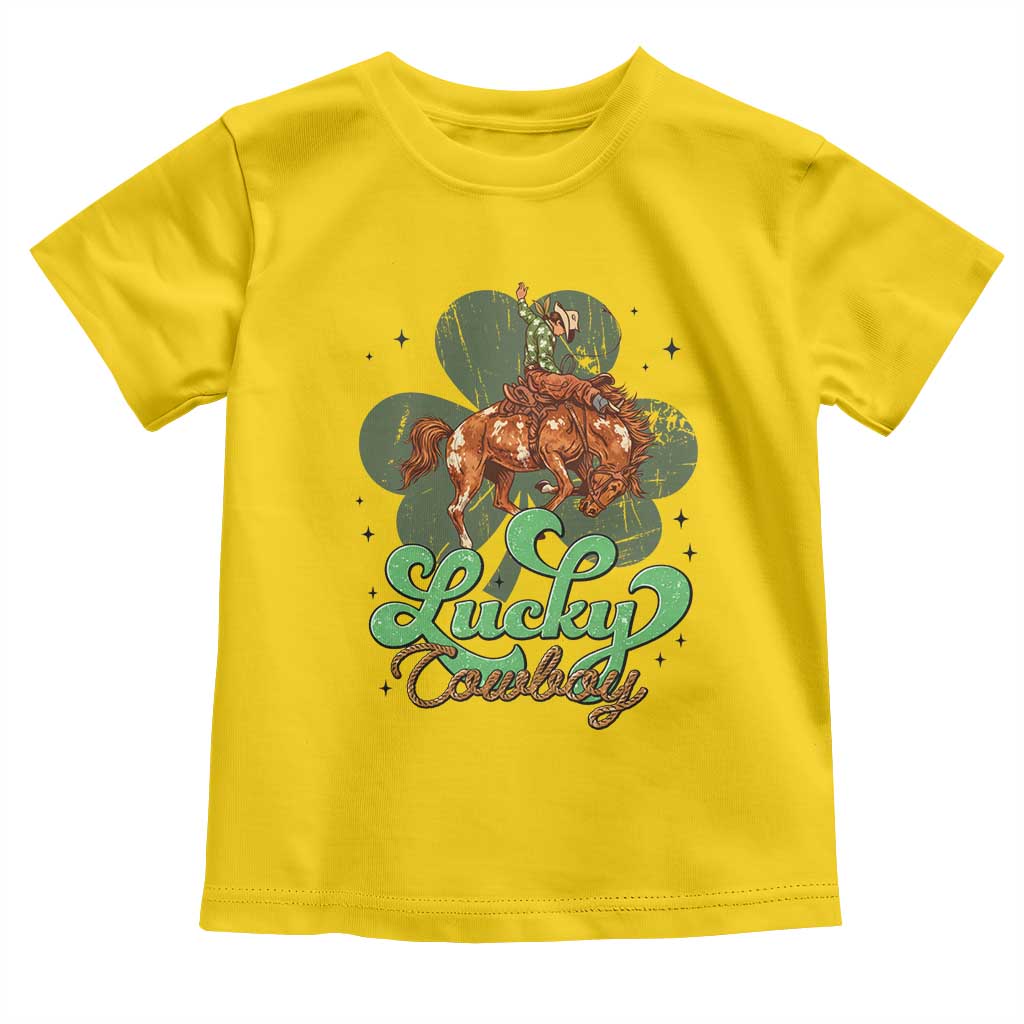 Lucky Cowboy Western Toddler T Shirt Funny St Patrick's Day TS14 Daisy Print Your Wear