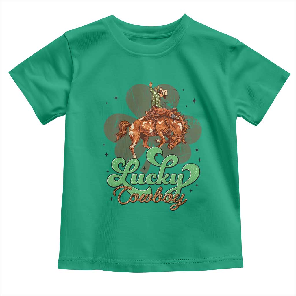 Lucky Cowboy Western Toddler T Shirt Funny St Patrick's Day TS14 Irish Green Print Your Wear