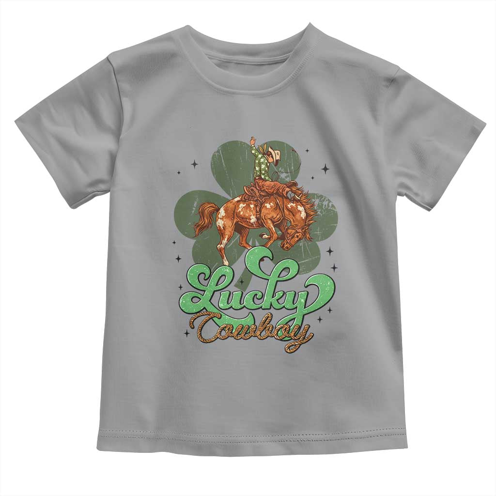 Lucky Cowboy Western Toddler T Shirt Funny St Patrick's Day TS14 Sport Gray Print Your Wear