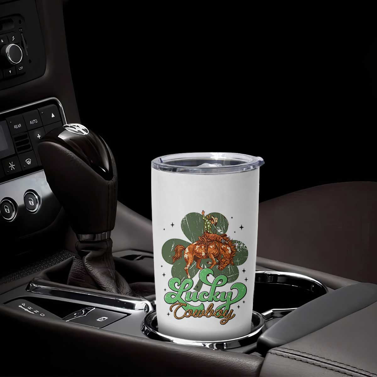 Lucky Cowboy Western Tumbler Cup Funny St Patrick's Day TS14 Print Your Wear