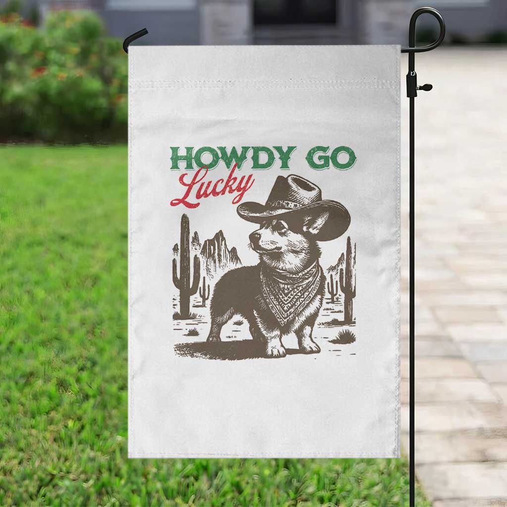 Howdy Go Lucky Garden Flag Funny Corgi St Patrick's Day TS14 Print Your Wear