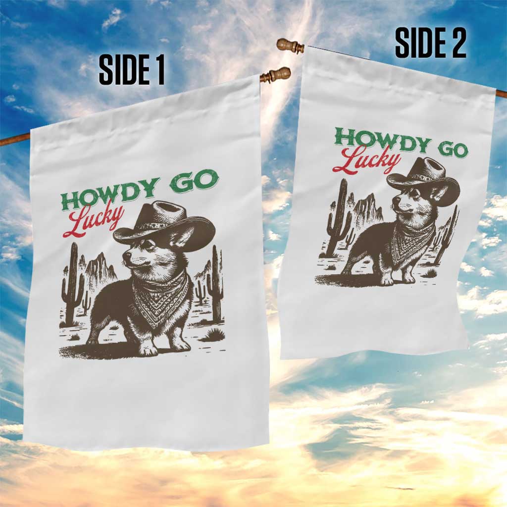 Howdy Go Lucky Garden Flag Funny Corgi St Patrick's Day TS14 Print Your Wear