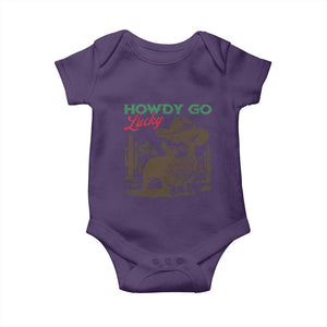 Howdy Go Lucky Baby Onesie Funny Corgi St Patrick's Day TS14 Purple Print Your Wear