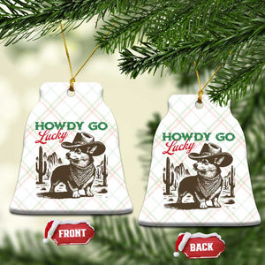Howdy Go Lucky Ceramic Ornament Funny Corgi St Patrick's Day TS14 Print Your Wear
