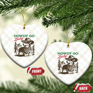 Howdy Go Lucky Ceramic Ornament Funny Corgi St Patrick's Day TS14 Print Your Wear