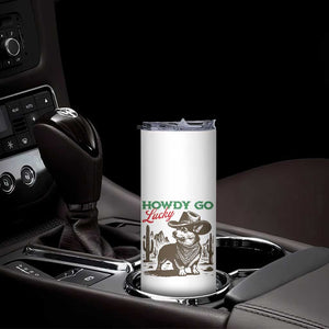 Howdy Go Lucky Skinny Tumbler Funny Corgi St Patrick's Day TS14 Print Your Wear