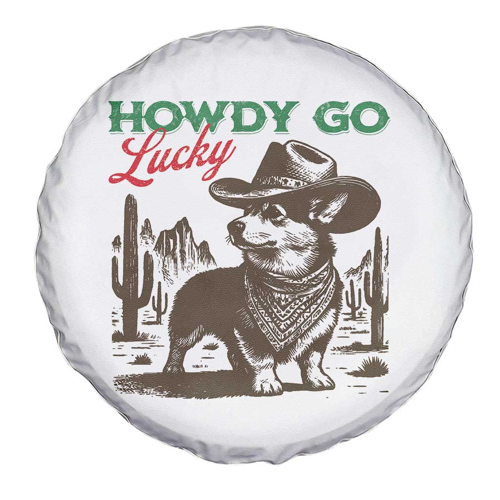 Howdy Go Lucky Spare Tire Cover Funny Corgi St Patrick's Day TS14 Print Your Wear