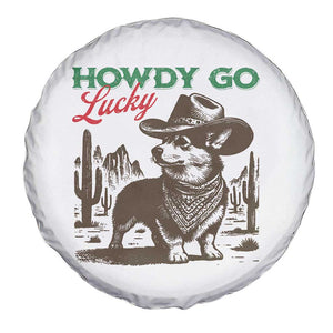 Howdy Go Lucky Spare Tire Cover Funny Corgi St Patrick's Day TS14 Print Your Wear