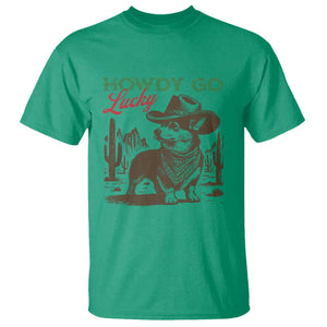 Howdy Go Lucky T Shirt Funny Corgi St Patrick's Day TS14 Irish Green Print Your Wear