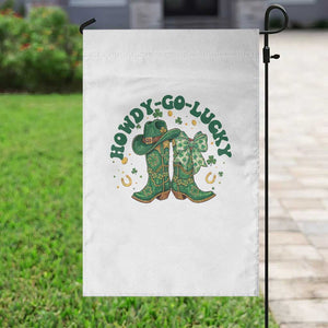 Howdy Go Lucky Garden Flag Green Cowboy Boots St Patrick's Day TS14 Print Your Wear