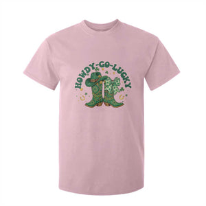 Howdy Go Lucky T Shirt For Kid Green Cowboy Boots St Patrick's Day TS14 Light Pink Print Your Wear