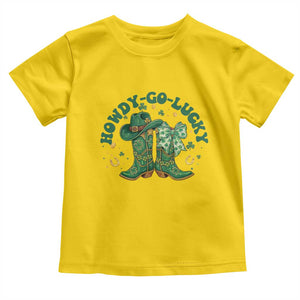 Howdy Go Lucky Toddler T Shirt Green Cowboy Boots St Patrick's Day TS14 Daisy Print Your Wear